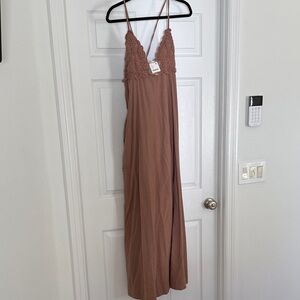 Free People Mauve Lace Maxi Dress